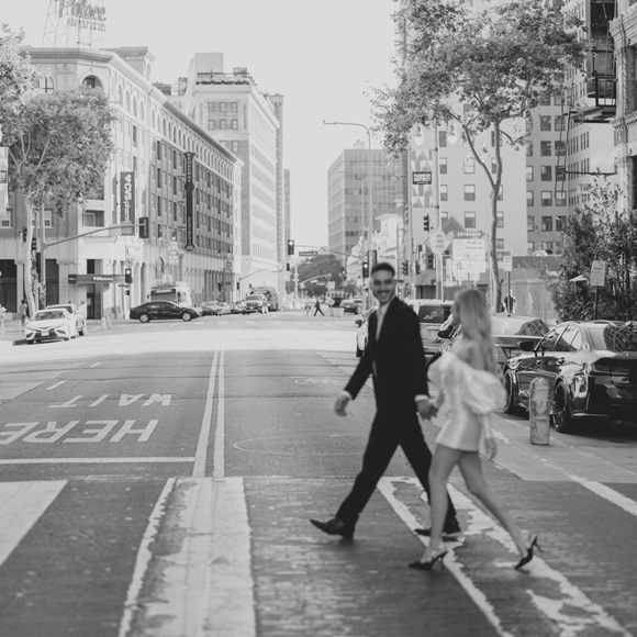 ASOS - puff sleeve off shoulder mini wedding dress - Picture 5 of 6